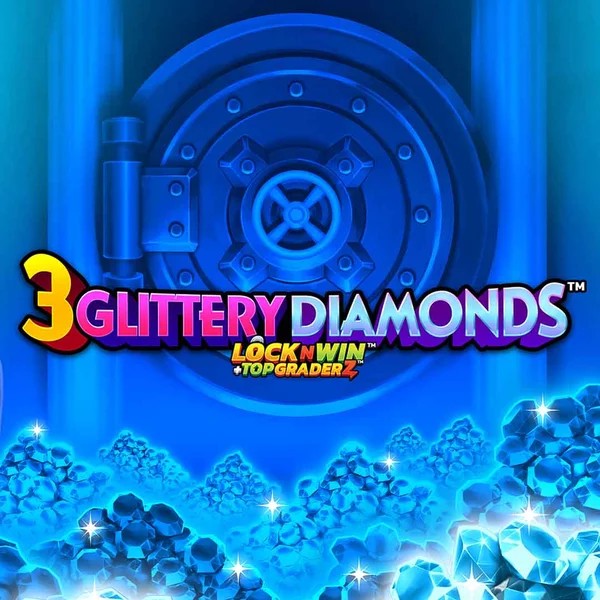 3 Glittery Diamonds game by PearFiction Studios – logo hosted on Casiku Casino